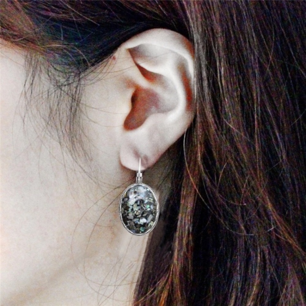 Beach silver & shell drop earrings NEW - Picture 7 of 7